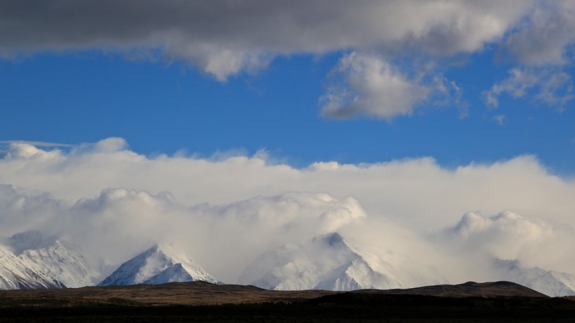 Storm clouds over the Southern Alps, Mackenzie Country, Canterbury, New Zealand