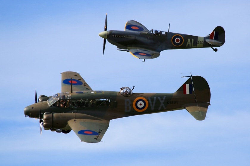 Supermarine Spitfire and Avro Anson at Warbirds Over Wanaka Air Show
